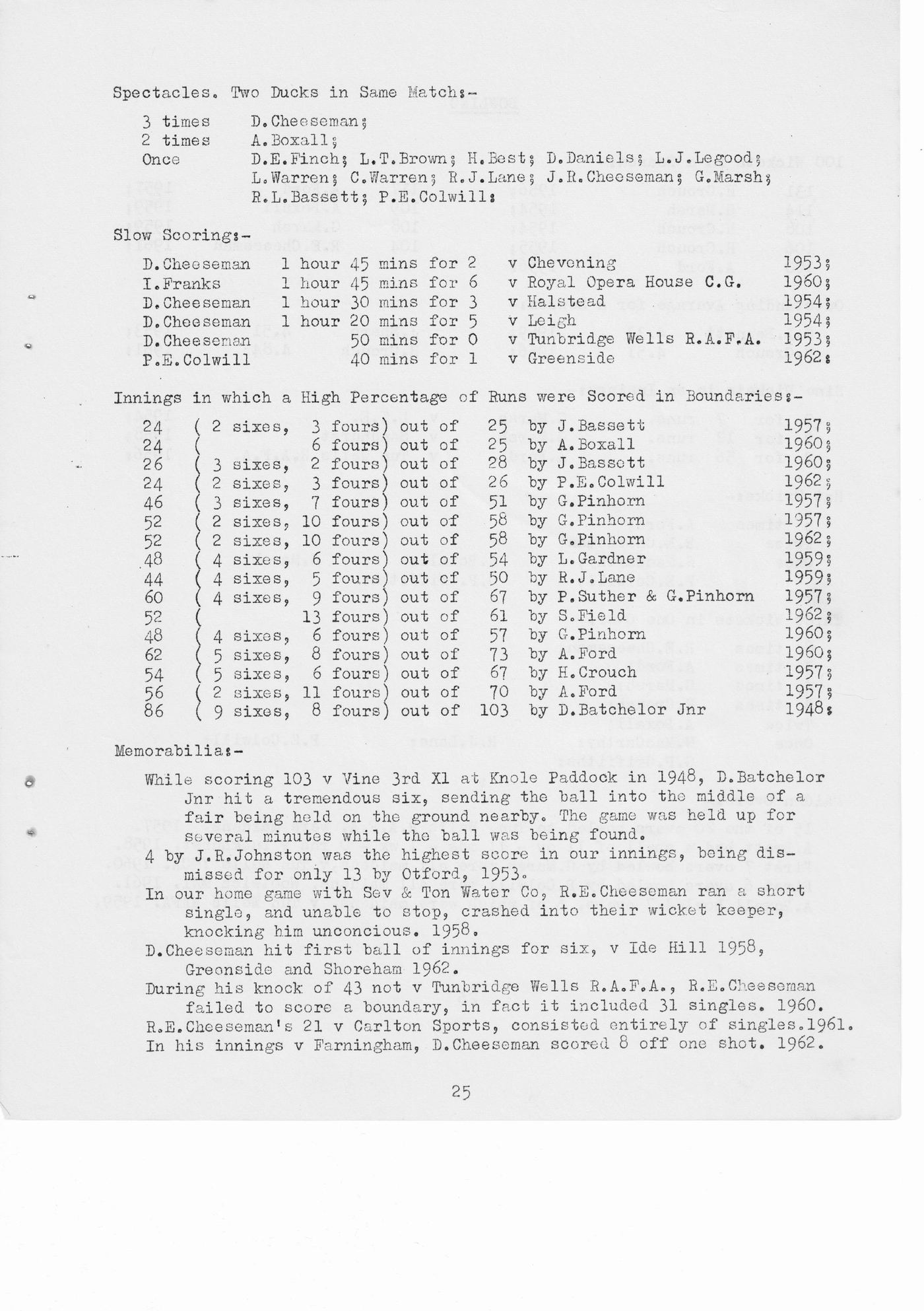 Original typed page from the 1963 booklet