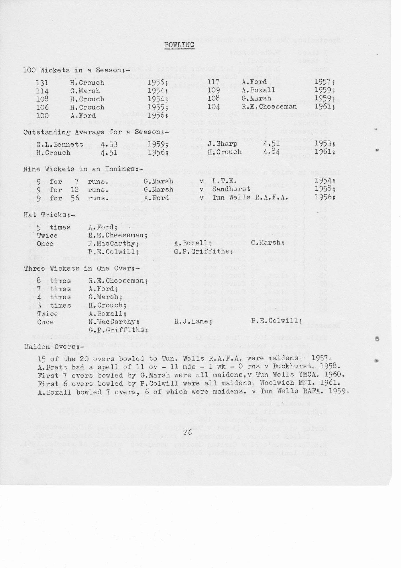 Original typed page from the 1963 booklet