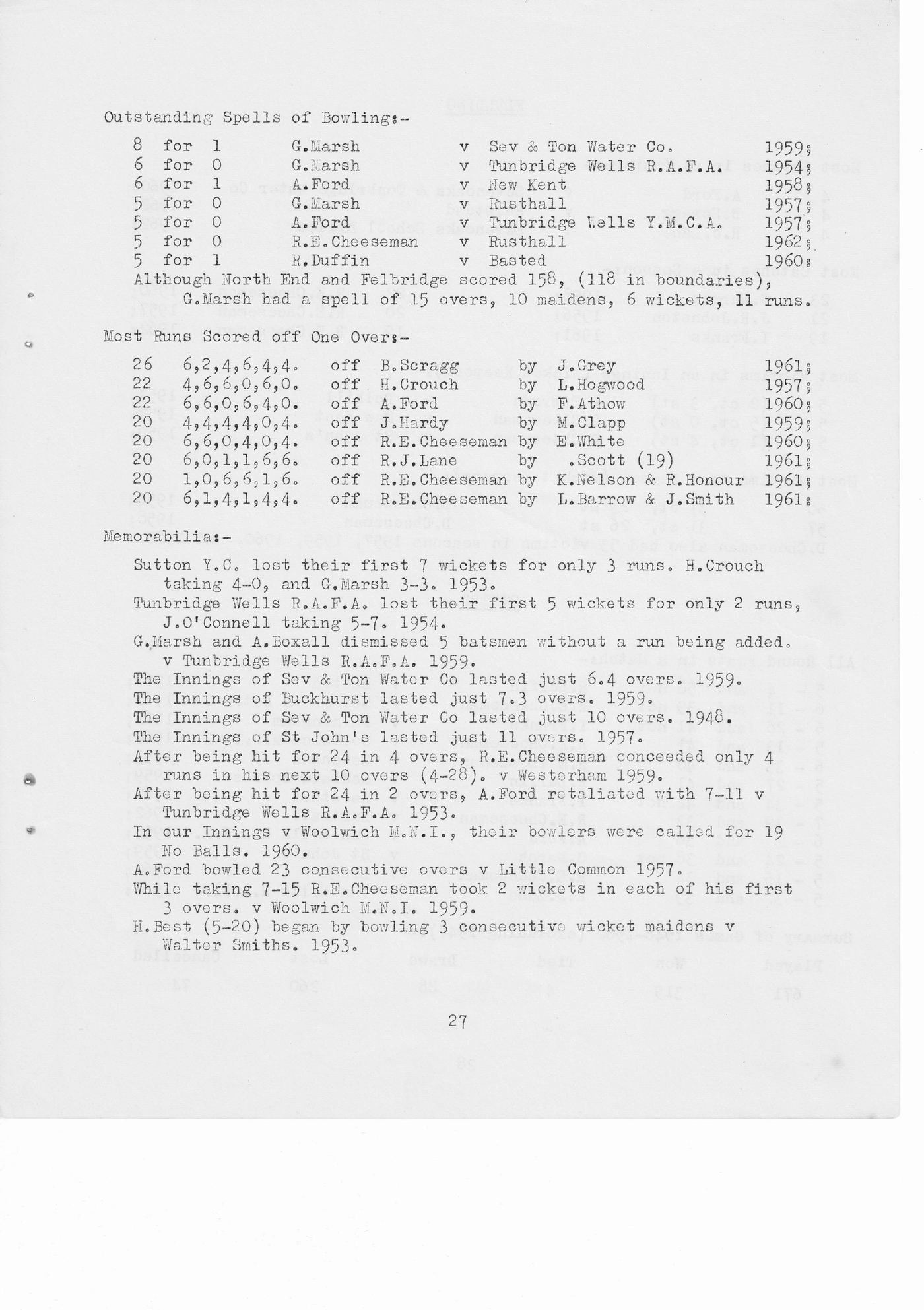 Original typed page from the 1963 booklet
